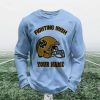 Personalized Fighting Irish Football Waffle Sweatshirt 6
