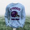 Personalized Frogs Football Waffle Sweatshirt 10 Personalized Frogs Football Waffle Sweatshirt (4)