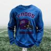 Personalized Frogs Football Waffle Sweatshirt 8 Personalized Frogs Football Waffle Sweatshirt (6)