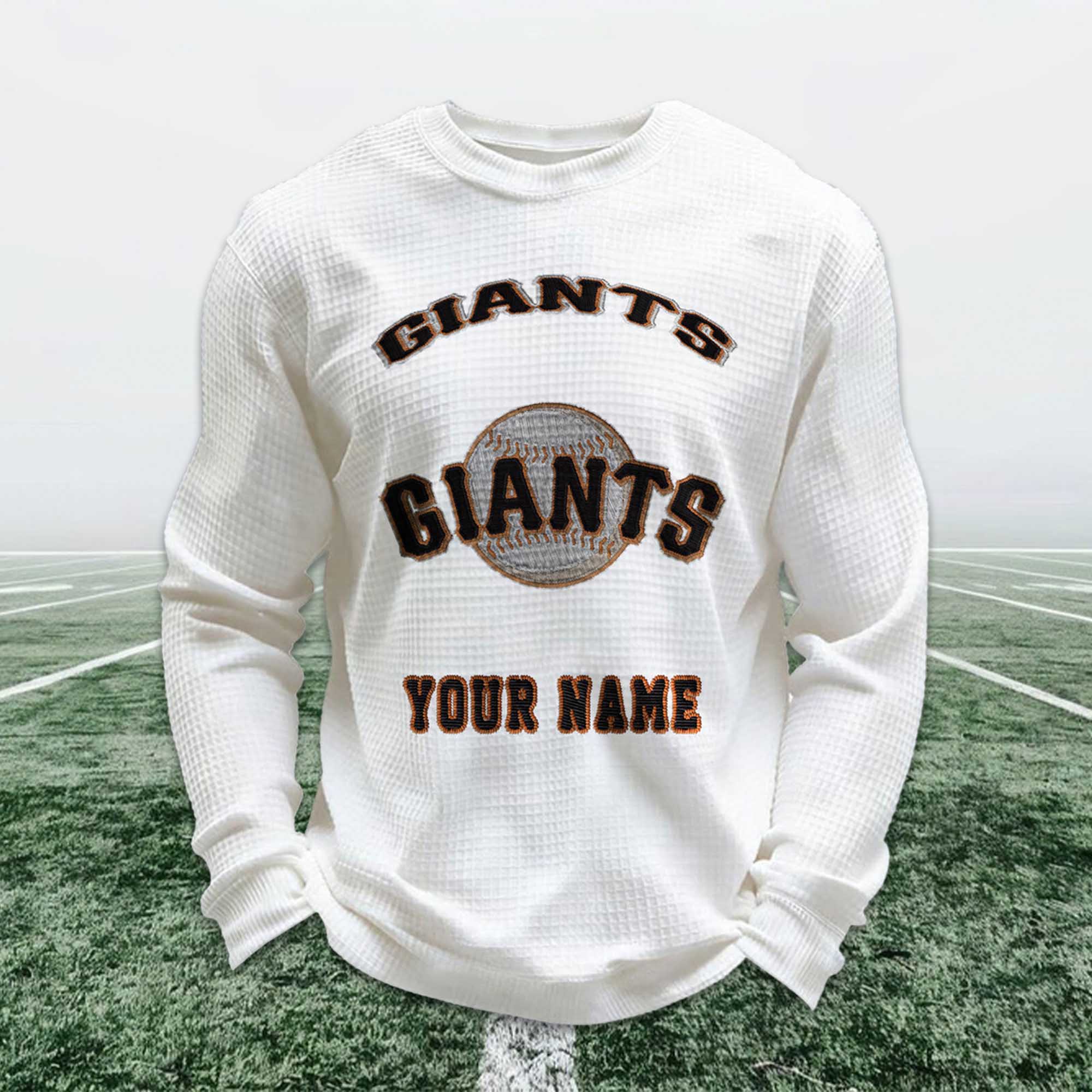Personalized Giants Baseball Waffle Sweatshirt Personalized Giants Baseball Waffle Sweatshirt