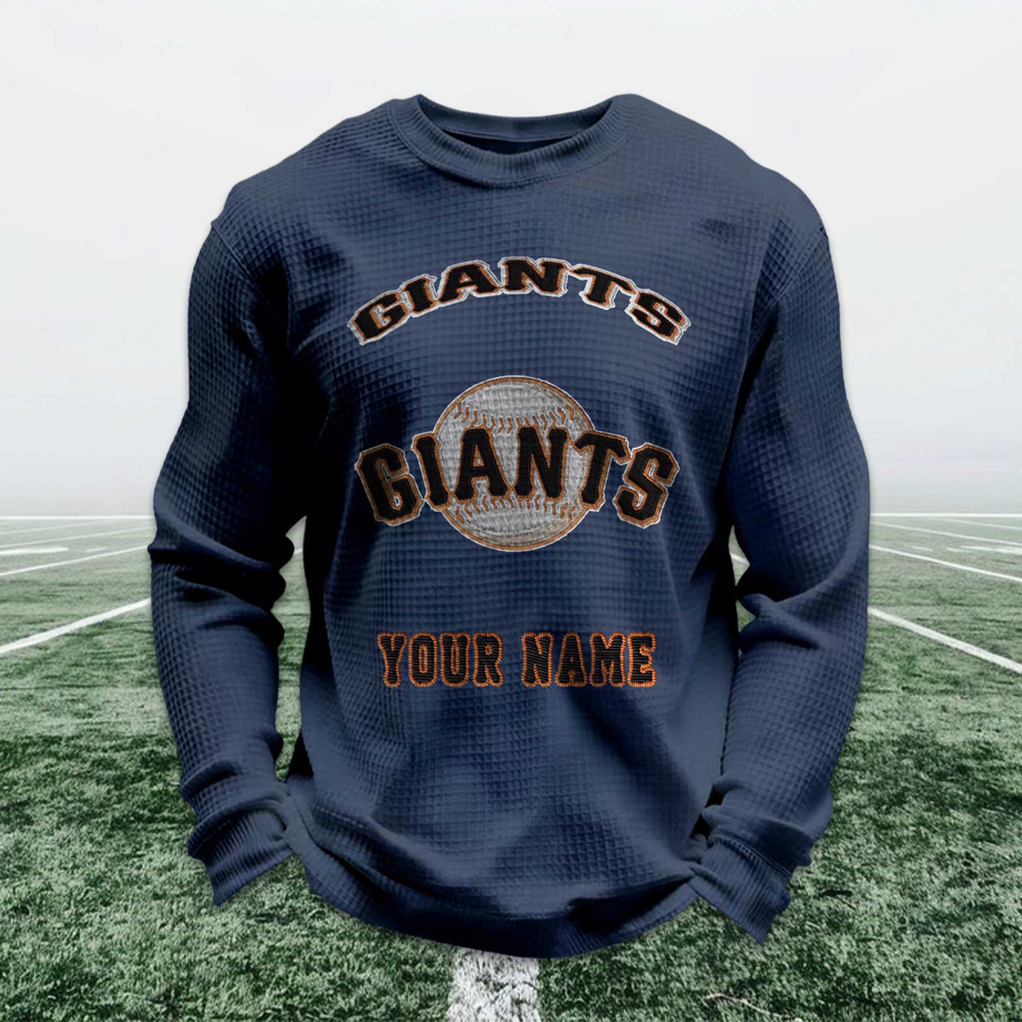 Personalized Giants Baseball Waffle Sweatshirt 2 Personalized Giants Baseball Waffle Sweatshirt 2