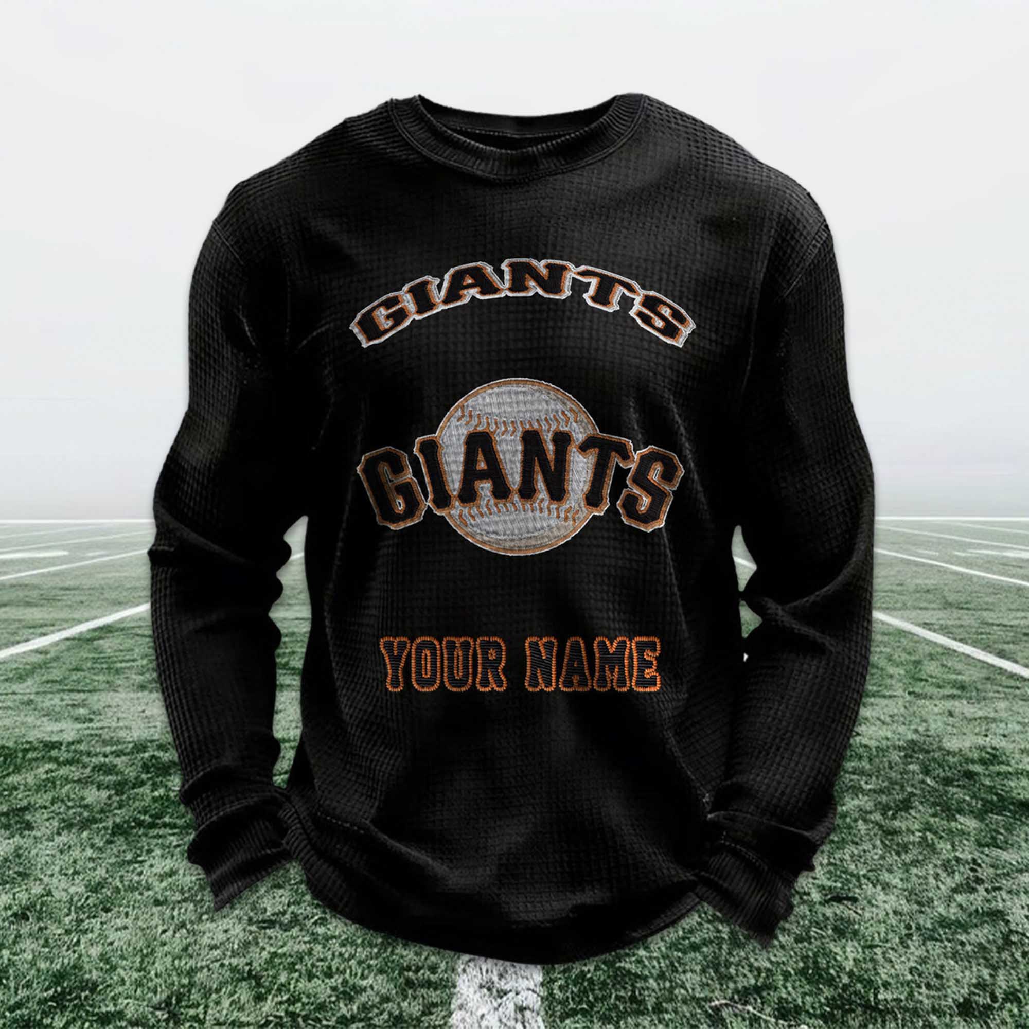 Personalized Giants Baseball Waffle Sweatshirt 4 Personalized Giants Baseball Waffle Sweatshirt 4