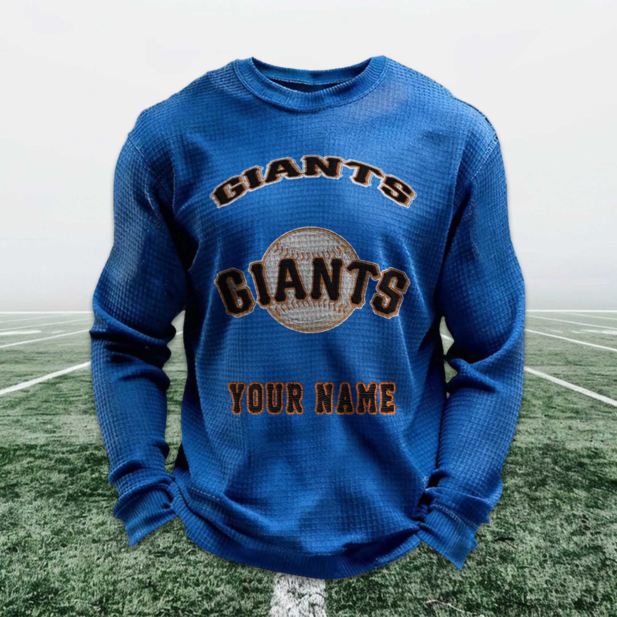 Personalized Giants Baseball Waffle Sweatshirt 5 Personalized Giants Baseball Waffle Sweatshirt 5