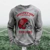 Personalized Houston Cougars Football Waffle Sweatshirt (3)
