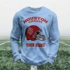 Personalized Houston Cougars Football Waffle Sweatshirt (4)