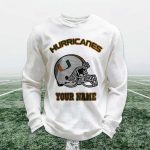 Personalized Hurricanes Football Waffle Sweatshirt