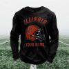 Personalized Illinois Football Waffle Sweatshirt 10 Personalized Illinois Football Waffle Sweatshirt (4)