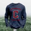 Personalized Indians Baseball Waffle Sweatshirt 2