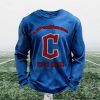 Personalized Indians Baseball Waffle Sweatshirt 6