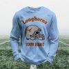 Personalized Longhorns Football Waffle Sweatshirt 4