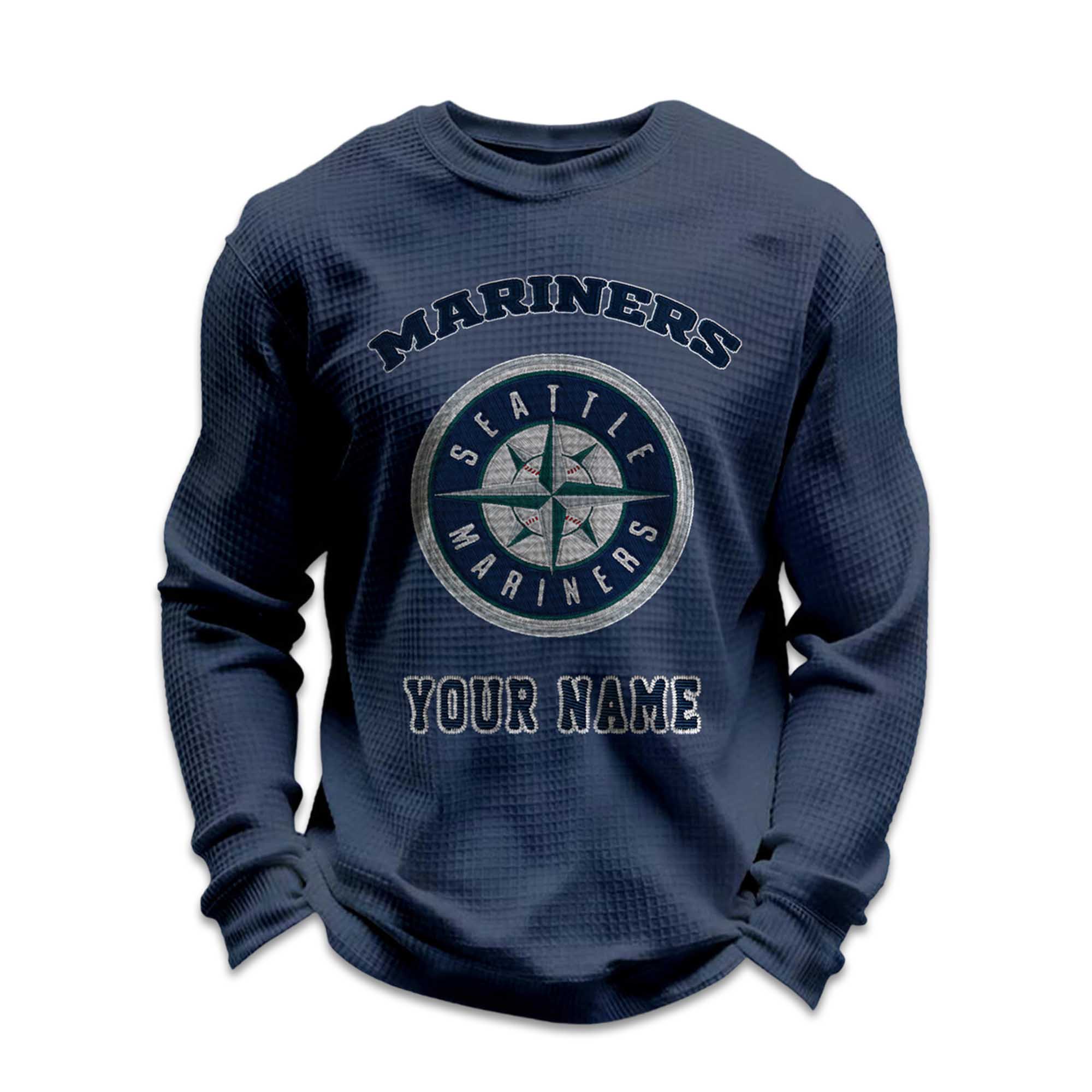 Personalized Mariners Baseball Waffle Sweatshirt 5 Personalized Mariners Baseball Waffle Sweatshirt 5