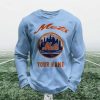 Personalized Mets Baseball Waffle Sweatshirt 4