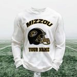 Personalized Mizzou Football Waffle Sweatshirt