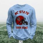 Personalized NC State Football Waffle Sweatshirt