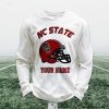 Personalized NC State Football Waffle Sweatshirt 4