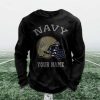 Personalized Navy Football Waffle Sweatshirt (5)