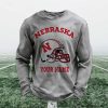 Personalized Nebraska Football Waffle Sweatshirt 3