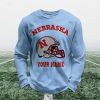 Personalized Nebraska Football Waffle Sweatshirt 4