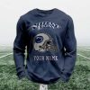 Personalized Nittany Lions Football Waffle Sweatshirt 2