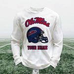 Personalized Ole Miss Football Waffle Sweatshirt