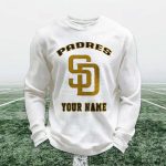 Personalized Padres Baseball Waffle Sweatshirt