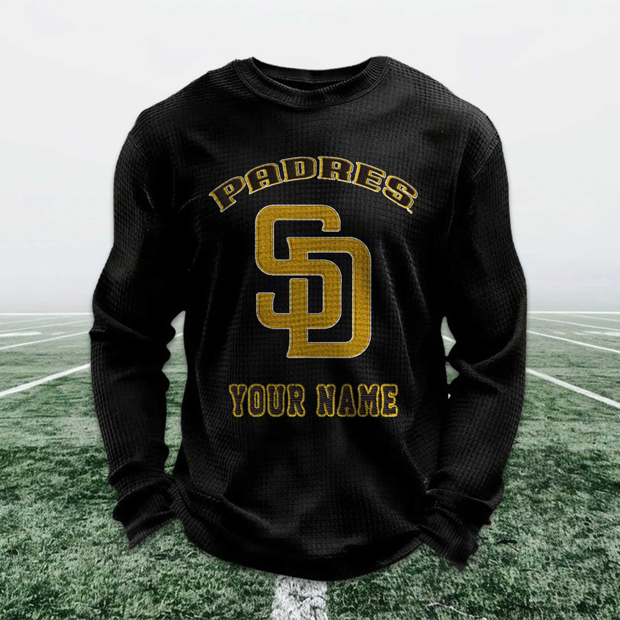 Personalized Padres Baseball Waffle Sweatshirt 3 Personalized Padres Baseball Waffle Sweatshirt 3
