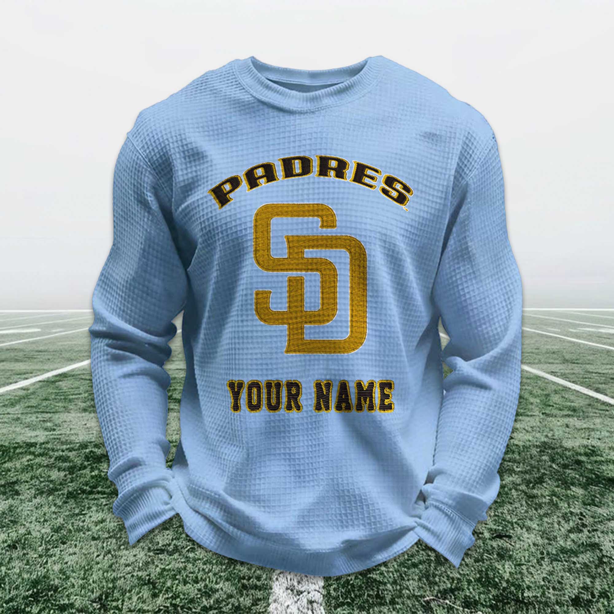 Personalized Padres Baseball Waffle Sweatshirt 4 Personalized Padres Baseball Waffle Sweatshirt 4