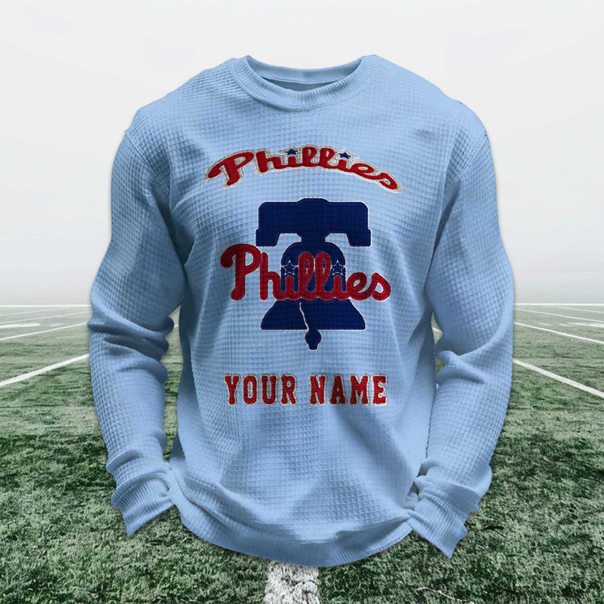Personalized Phillies Baseball Waffle Sweatshirt 4 Personalized Phillies Baseball Waffle Sweatshirt 4
