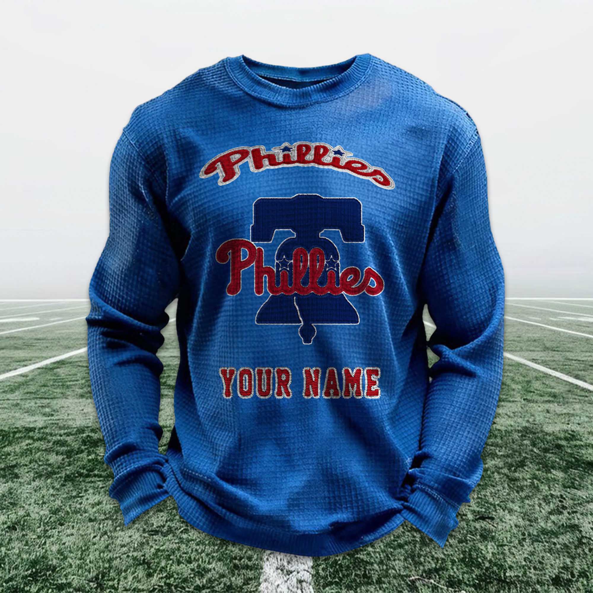 Personalized Phillies Baseball Waffle Sweatshirt 6 Personalized Phillies Baseball Waffle Sweatshirt 6