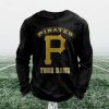 Personalized Pirates Baseball Waffle Sweatshirt 3
