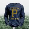 Personalized Pirates Baseball Waffle Sweatshirt 6
