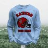 Personalized Raiders Football Waffle Sweatshirt 4