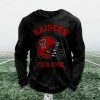 Personalized Raiders Football Waffle Sweatshirt 5