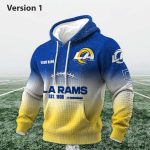 Personalized Rams EST 1936 Football Waffle Hoodie