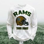 Personalized Rams Football Waffle Sweatshirt