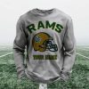 Personalized Rams Football Waffle Sweatshirt 3