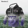 Personalized Ravens EST 1986 Football Waffle Hoodie 2