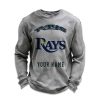 Personalized Rays Baseball Waffle Sweatshirt 3