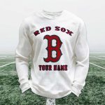 Personalized Red Sox Baseball Waffle Sweatshirt