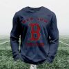 Personalized Red Sox Baseball Waffle Sweatshirt 8 Personalized Red Sox Baseball Waffle Sweatshirt 3