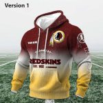 Personalized Redskins EST 1932 Football Waffle Hoodie