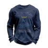 Personalized Royals Baseball Waffle Sweatshirt 2