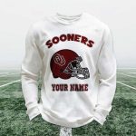 Personalized Sooners Football Waffle Sweatshirt