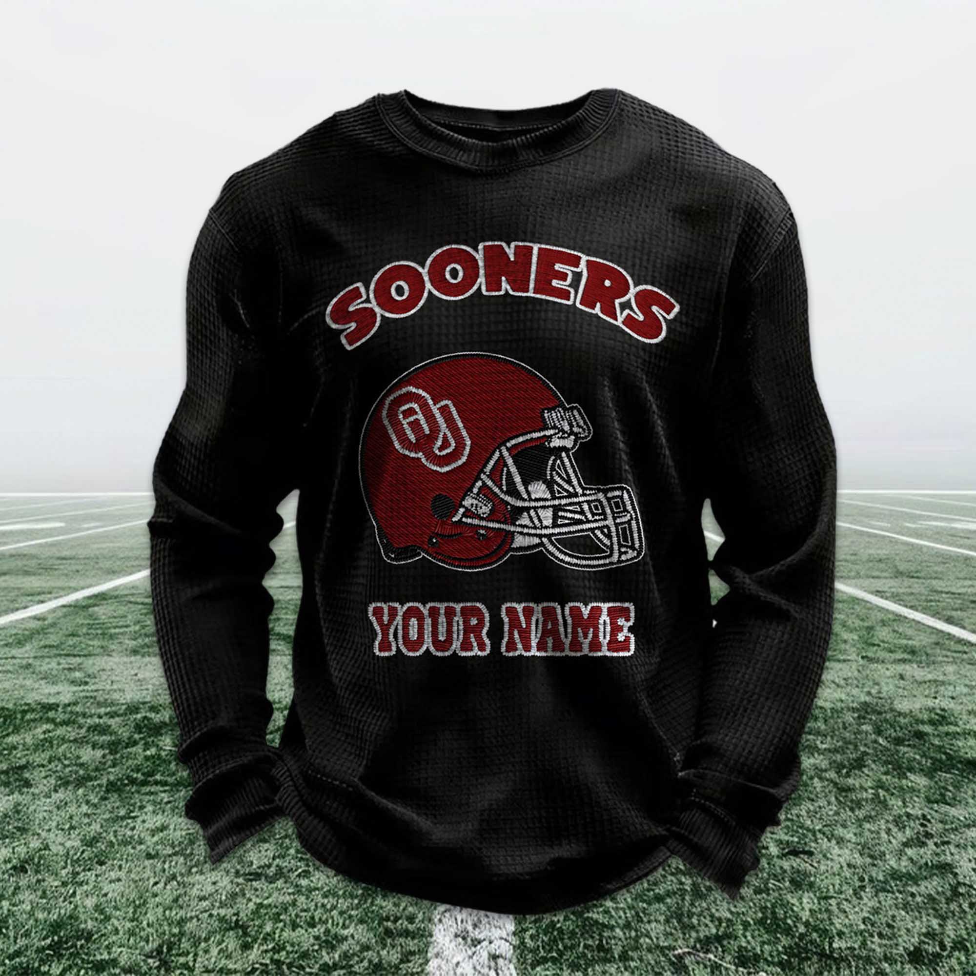 Personalized Sooners Football Waffle Sweatshirt 4 Personalized Sooners Football Waffle Sweatshirt (5)