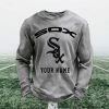 Personalized Sox Baseball Waffle Sweatshirt 3