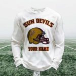 Personalized Sun Devils Football Waffle Sweatshirt