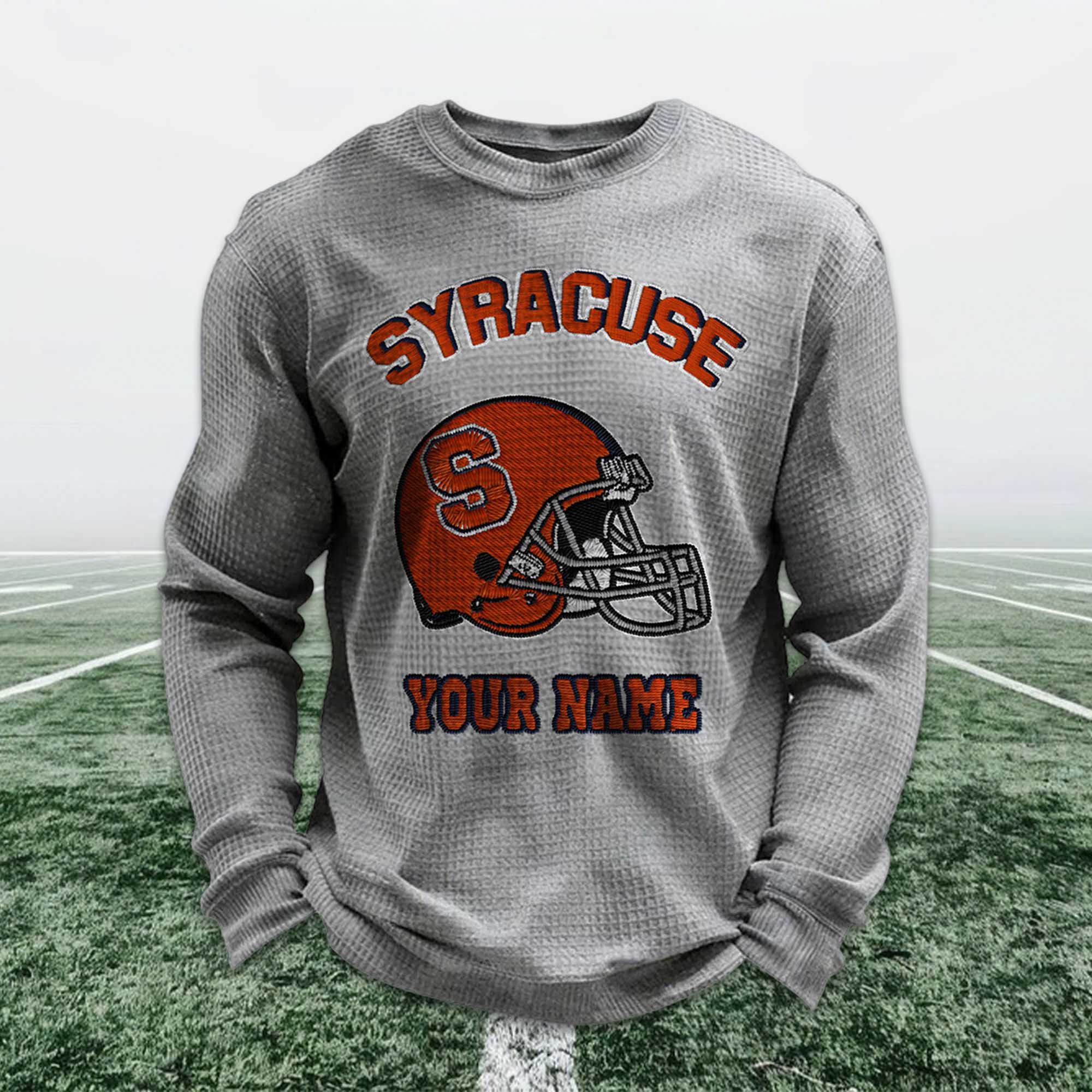 Personalized Syracuse Football Waffle Sweatshirt 6 Personalized Syracuse Football Waffle Sweatshirt (3)