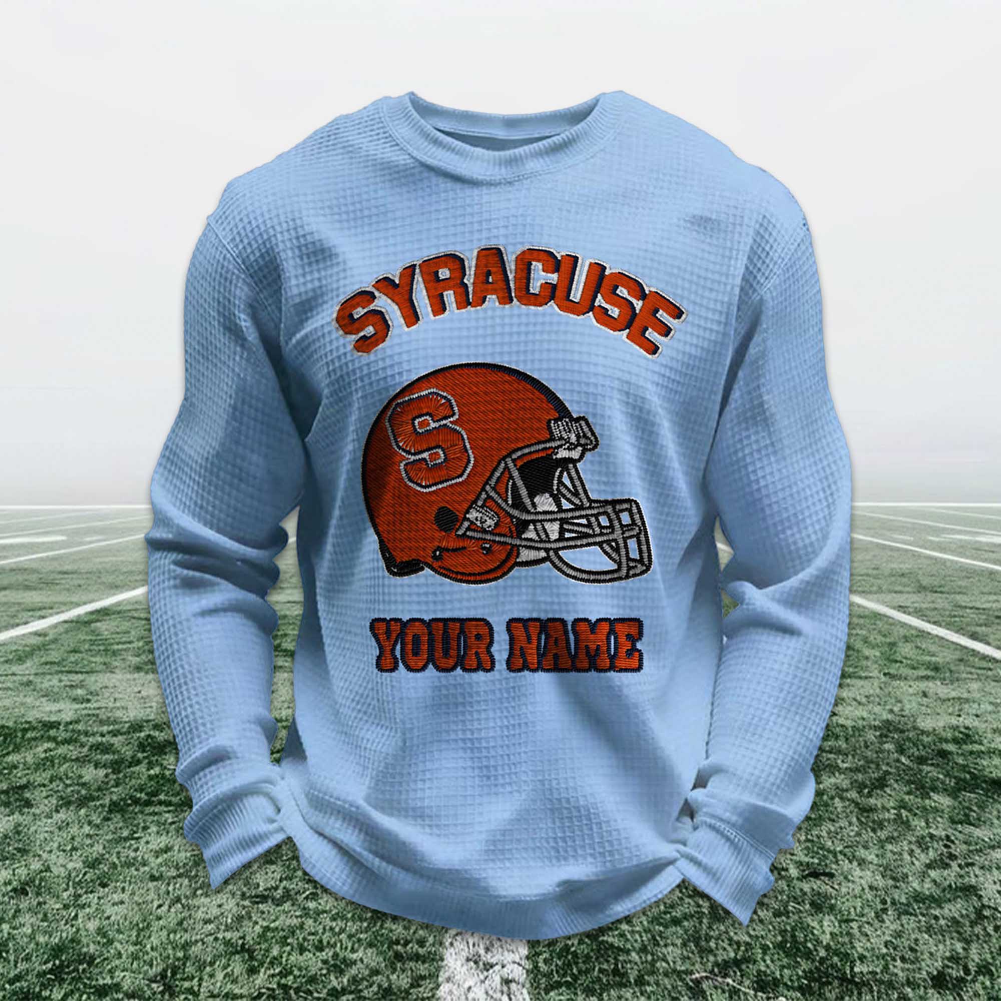 Personalized Syracuse Football Waffle Sweatshirt 5 Personalized Syracuse Football Waffle Sweatshirt (4)