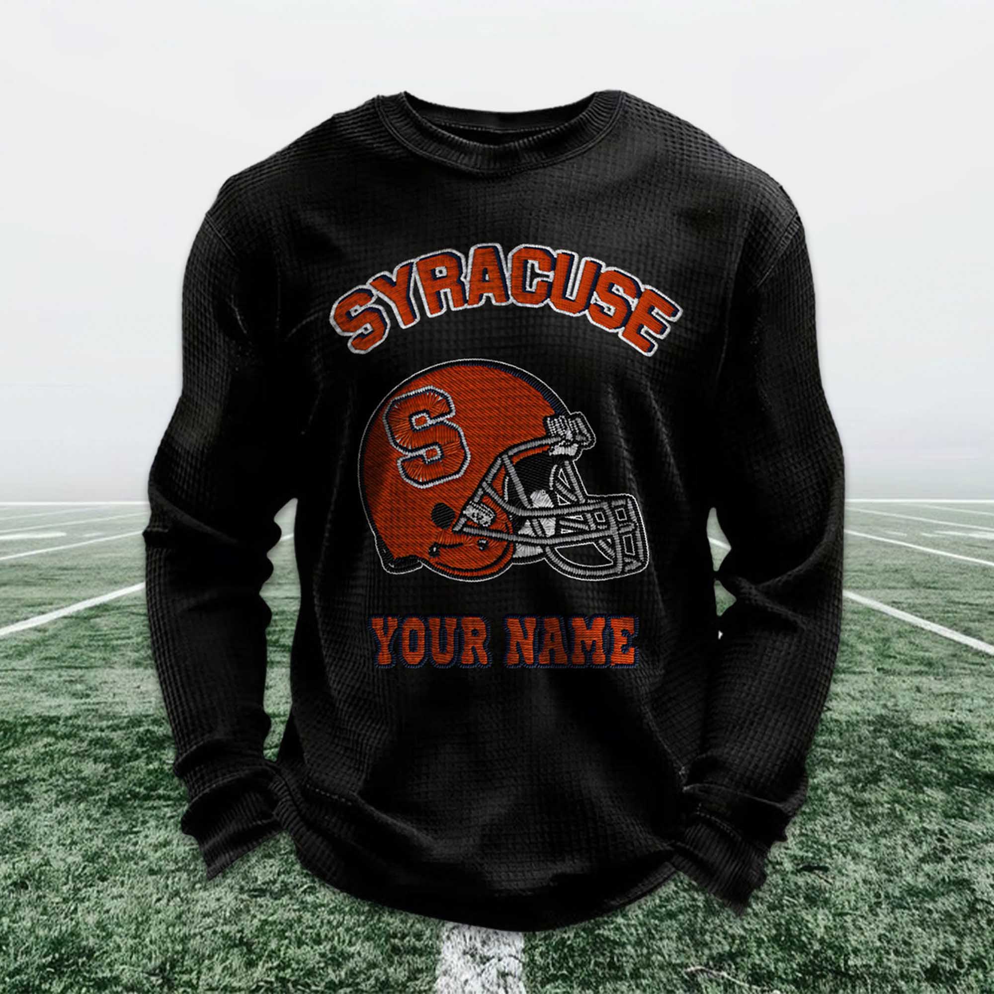 Personalized Syracuse Football Waffle Sweatshirt 4 Personalized Syracuse Football Waffle Sweatshirt (5)