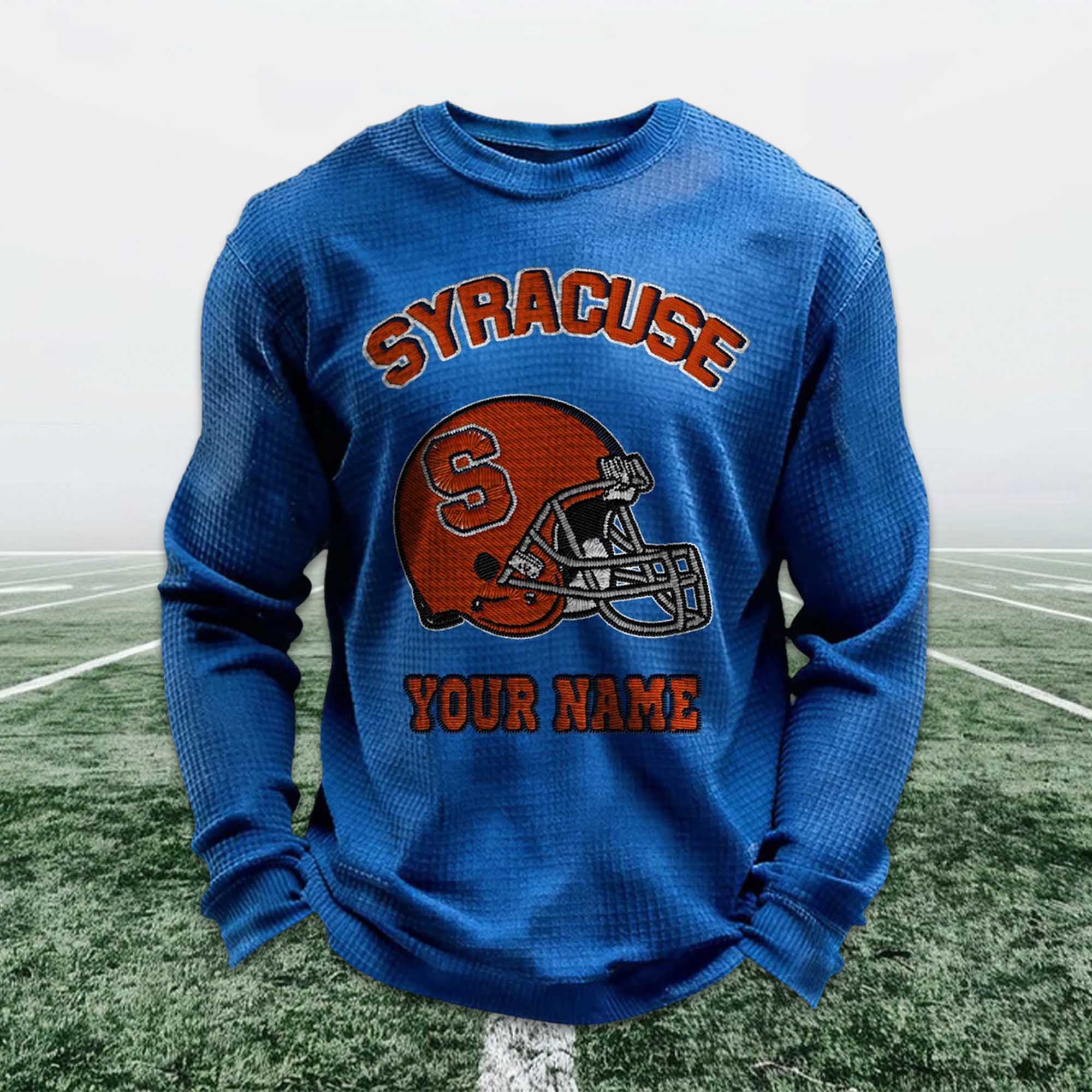 Personalized Syracuse Football Waffle Sweatshirt 3 Personalized Syracuse Football Waffle Sweatshirt (6)